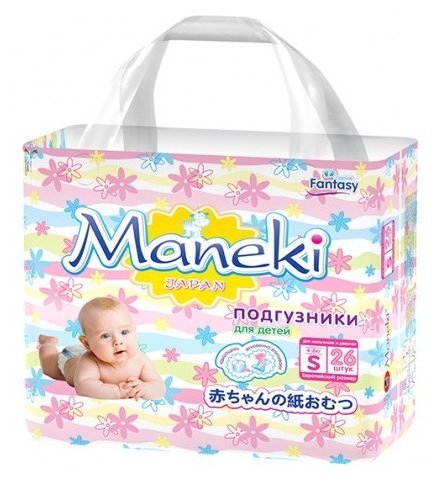 Отзывы Maneki подгузники Fantasy S (4-8 кг) 26 шт.