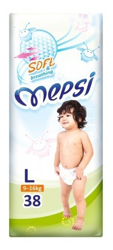 Отзывы Mepsi подгузники Soft&breathing L (9-16 кг) 38 шт.