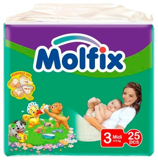 Отзывы Molfix подгузники 3 (4-9 кг) 25 шт.