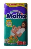 Отзывы Molfix подгузники 3 (4-9 кг) 68 шт.