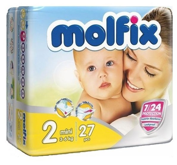 Отзывы Molfix подгузники 7/24 2 (3-6 кг) 27 шт.