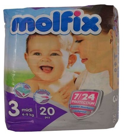 Отзывы Molfix подгузники 7/24 (4-9 кг) 20 шт.