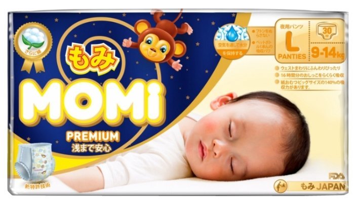 Отзывы Momi трусики ночные Premium L (9-14 кг) 30 шт.