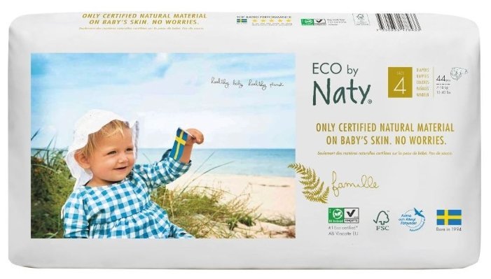 Отзывы Naty подгузники Eco 4 (7-18 кг) 44 шт.