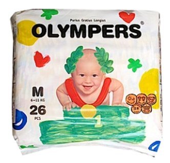 Отзывы OLYMPERS подгузники M (6-11 кг) 26 шт.