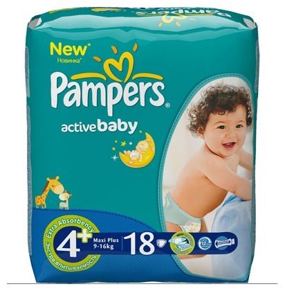 Отзывы Pampers подгузники Active Baby 4+ (9-16 кг) 18 шт.