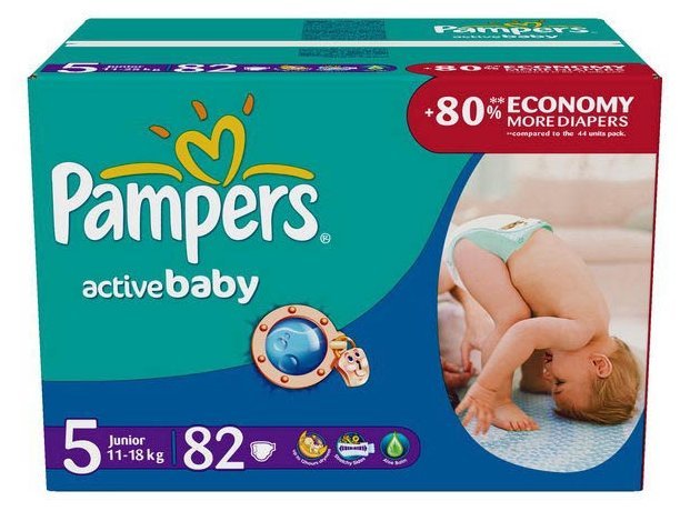 Отзывы Pampers подгузники Active Baby 5 (11-18 кг) 82 шт.