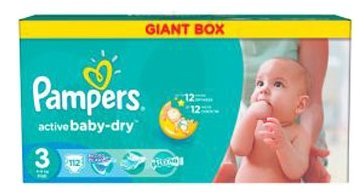 Отзывы Pampers подгузники Active Baby-Dry 3 (4-9 кг) 112 шт.