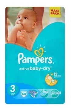 Отзывы Pampers подгузники Active Baby-Dry 3 (4-9 кг) 68 шт.