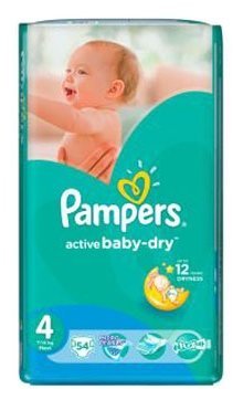 Отзывы Pampers подгузники Active Baby-Dry 4 (7-14 кг) 54 шт.