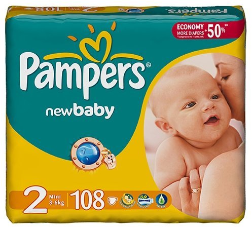 Отзывы Pampers подгузники New Baby 2 (3-6 кг) 108 шт.