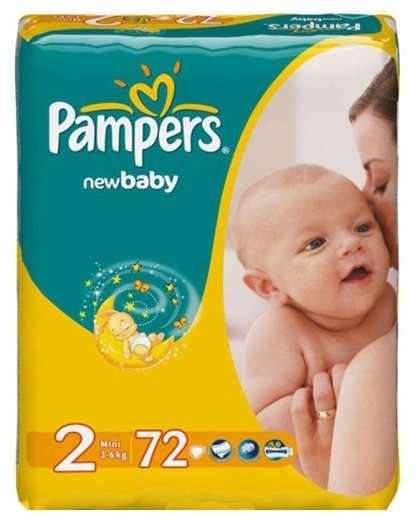 Отзывы Pampers подгузники New Baby 2 (3-6 кг) 72 шт.