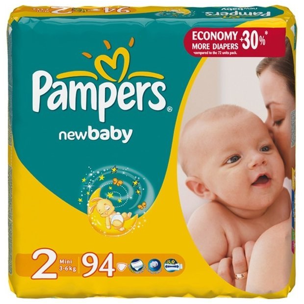 Отзывы Pampers подгузники New Baby 2 (3-6 кг) 94 шт.