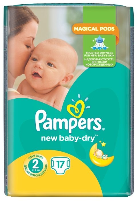 Отзывы Pampers подгузники New Baby-Dry 2 (3-6 кг) 17 шт.