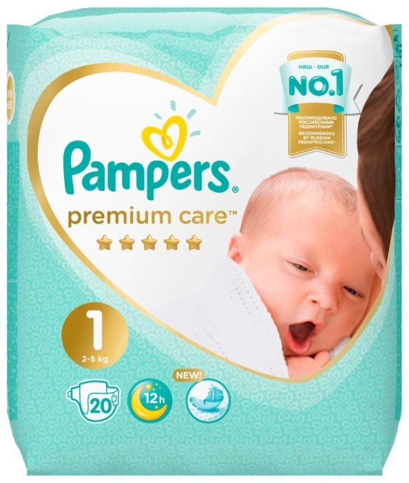 Отзывы Pampers подгузники Premium Care 1 (2-5 кг) 20 шт.