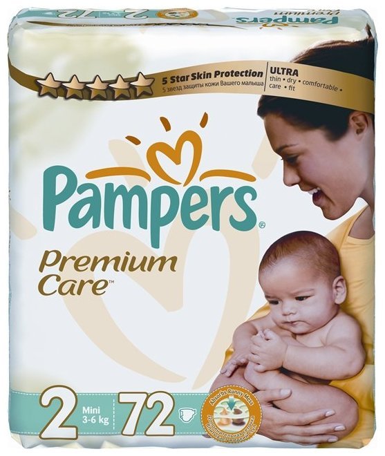 Отзывы Pampers подгузники Premium Care 2 (3-6 кг) 72 шт.