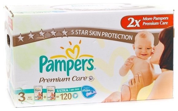 Отзывы Pampers подгузники Premium Care 3 (4-9 кг) 120 шт.