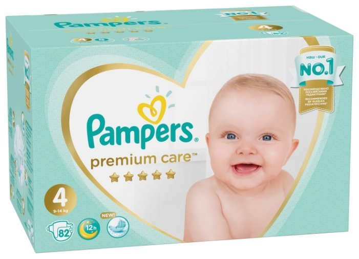 Отзывы Pampers подгузники Premium Care 4 (9-14 кг) 82 шт.