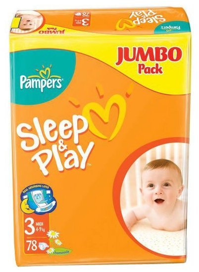 Отзывы Pampers подгузники Sleep&Play 3 (4-9 кг) 78 шт.