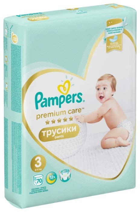 Отзывы Pampers Premium Care трусики 3 (6-11 кг) 70 шт.