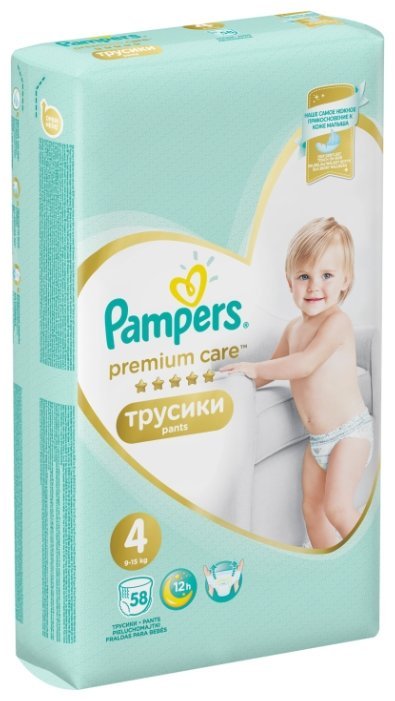 Отзывы Pampers Premium Care трусики 4 (9-15 кг) 58 шт.