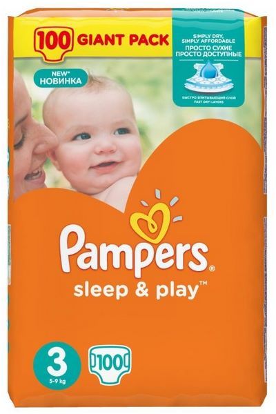 Отзывы Pampers Sleep&Play 3 (5-9 кг) 100 шт.