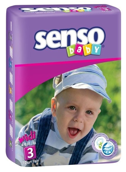 Отзывы Senso baby подгузники 3 (4-9 кг) 70 шт.