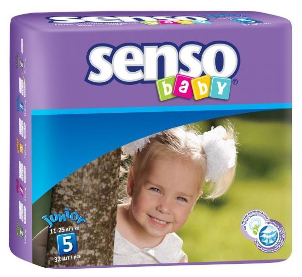 Отзывы Senso baby подгузники 5 (11-25 кг) 32 шт.