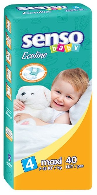 Отзывы Senso baby подгузники Ecoline 4 (7-18 кг) 40 шт.