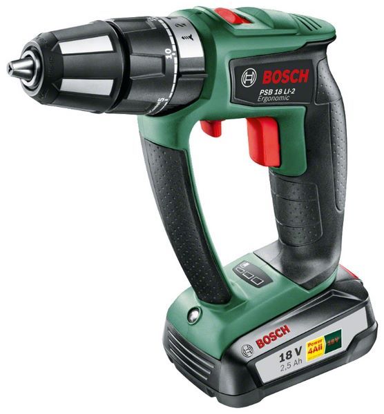 Отзывы Bosch PSB 18 LI-2 Ergonomic 2.5Ah x2 Case