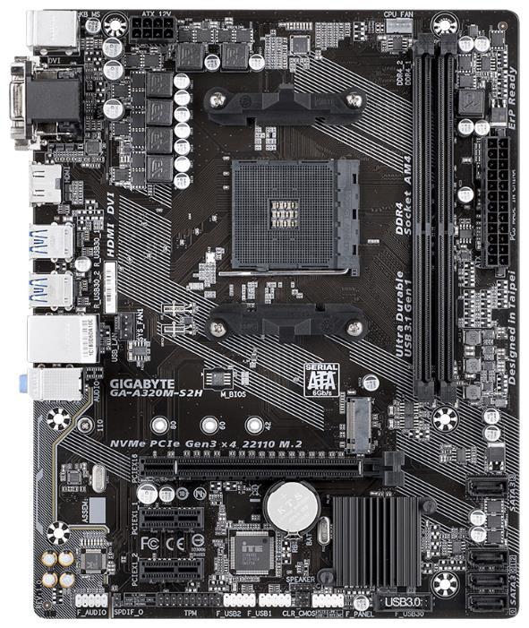 Отзывы GIGABYTE GA-A320M-S2H (rev. 1.x)