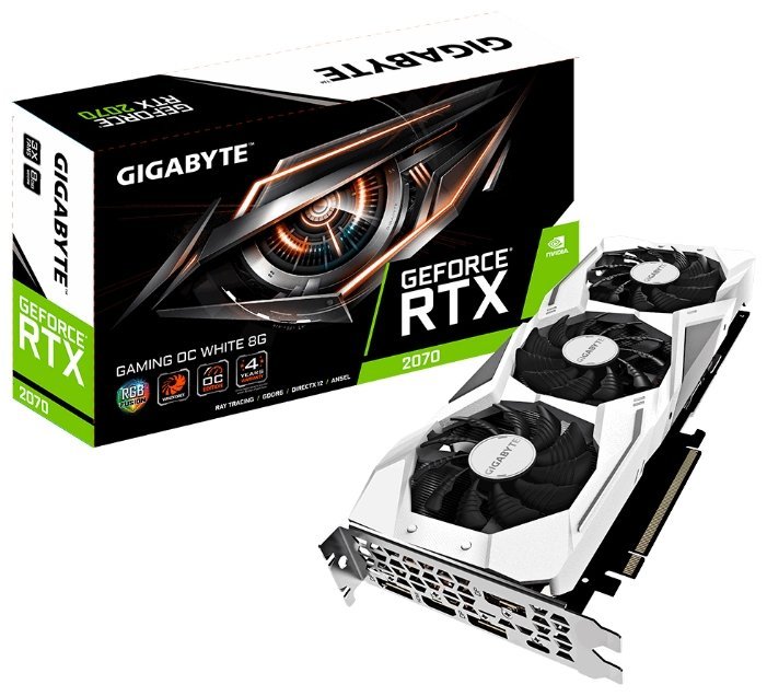 Отзывы GIGABYTE GeForce RTX 2070 1725MHz PCI-E 3.0 8192MB 14000MHz 256 bit HDMI HDCP GAMING OC WHITE