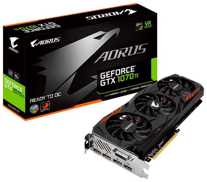 Отзывы GIGABYTE GeForce GTX 1070 Ti 1607Mhz PCI-E 3.0 8192Mb 8008Mhz 256 bit DVI HDMI HDCP AORUS