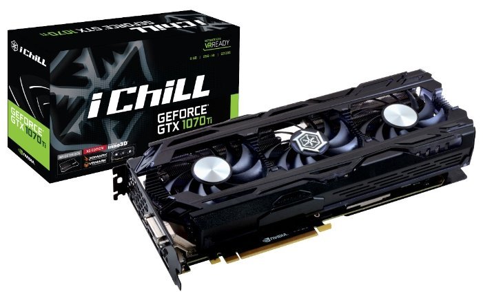 Отзывы Inno3D GeForce GTX 1070 Ti 1607MHz PCI-E 3.0 8192MB 8000MHz 256 bit DVI HDMI HDCP iChill X3