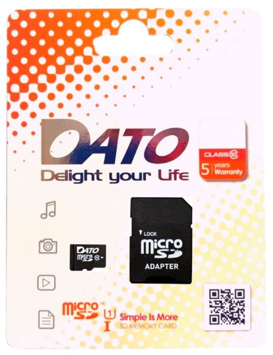 Отзывы DATO microSDXC Class 10 UHS-I U1 + SD adapter