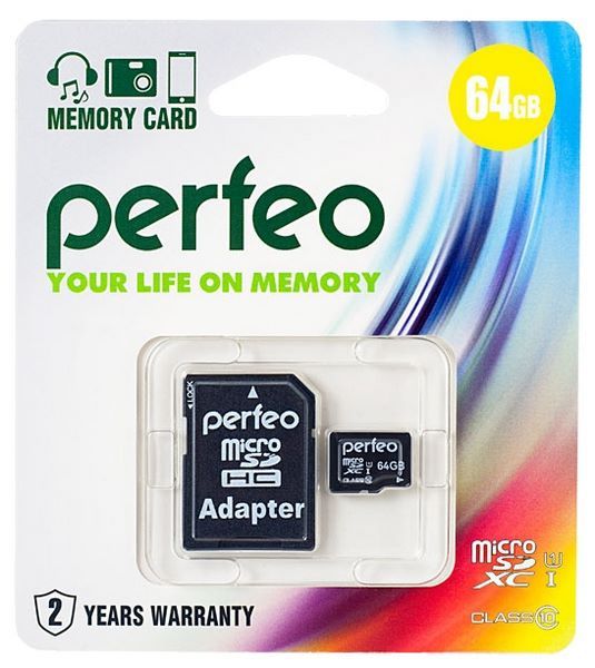 Отзывы Perfeo microSDXC Class 10 UHS-I U1 + SD adapter