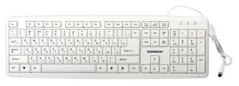 Отзывы SONNEN KB-100W White PS/2