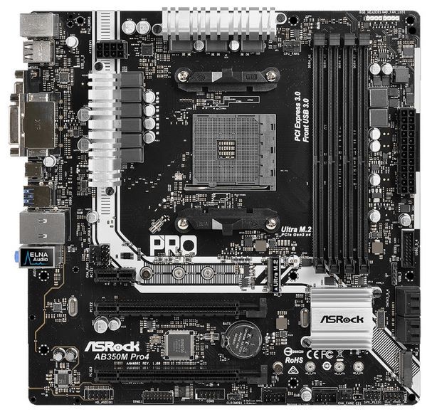 Отзывы ASRock AB350M Pro4