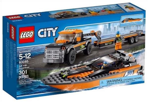 Отзывы LEGO City 60085 Внедорожник с гоночным катером