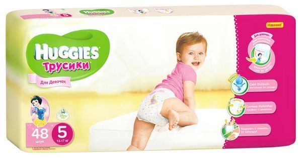 Отзывы Huggies трусики для девочек 5 (13-17 кг)