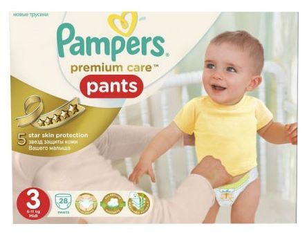 Отзывы Pampers Premium Care трусики 3 (6-11 кг)