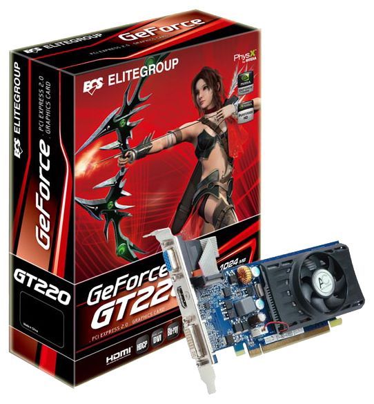 Отзывы ECS GeForce GT 220 625Mhz PCI-E 2.0 1024Mb 1000Mhz 128 bit DVI HDMI HDCP