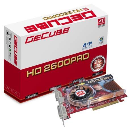 Отзывы GeCube Radeon HD 2600 Pro 600Mhz AGP 512Mb 1600Mhz 256 bit 2xDVI TV HDCP YPrPb