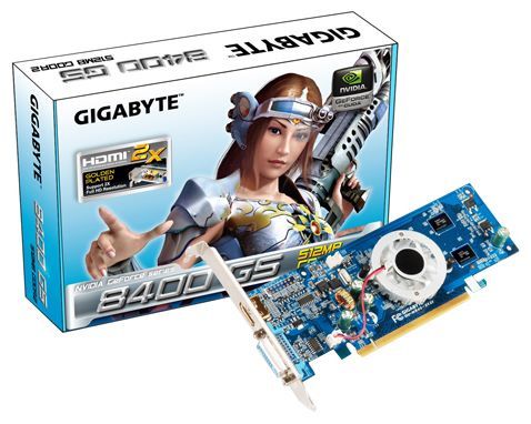 Отзывы GIGABYTE GeForce 8400 GS 450Mhz PCI-E 2.0 512Mb 800Mhz 64 bit DVI HDMI HDCP