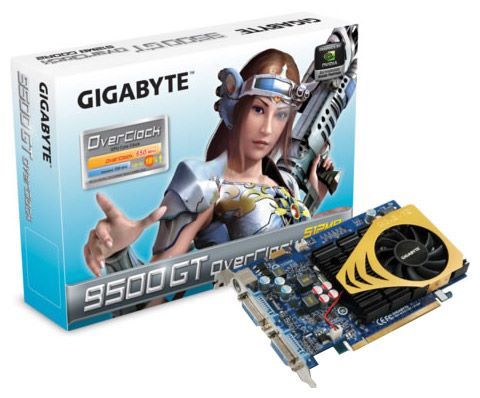 Отзывы GIGABYTE GeForce 9500 GT 550Mhz PCI-E 2.0 512Mb 1000Mhz 128 bit 2xDVI TV HDCP YPrPb