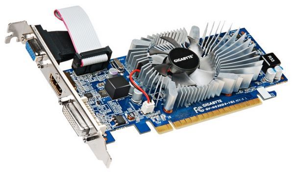 Отзывы GIGABYTE GeForce GT 620 700Mhz PCI-E 2.0 1024Mb 1200Mhz 64 bit DVI HDMI HDCP