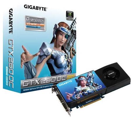 Отзывы GIGABYTE GeForce GTX 260 576Mhz PCI-E 2.0 896Mb 1998Mhz 448 bit 2xDVI HDMI HDCP 216