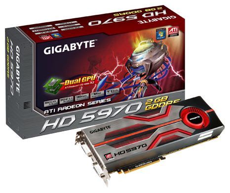 Отзывы GIGABYTE Radeon HD 5970 725Mhz PCI-E 2.1 2048Mb 4000Mhz 512 bit 2xDVI HDCP