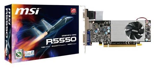 Отзывы MSI Radeon HD 5550 550Mhz PCI-E 2.1 1024Mb 1600Mhz 128 bit DVI HDMI HDCP