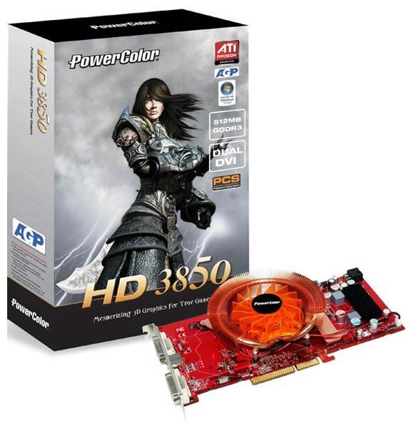 Отзывы PowerColor Radeon HD 3850 668Mhz AGP 512Mb 1656Mhz 256 bit 2xDVI TV HDCP YPrPb